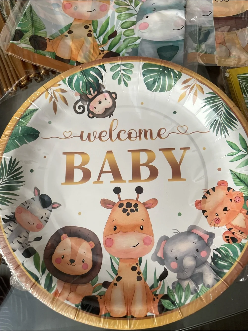 Safari baby shower set